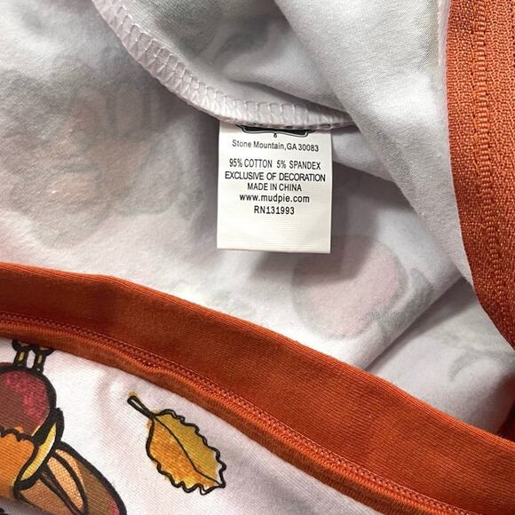 Mud Pie Girl Turkey Print Sleeper - Picture 6 of 6